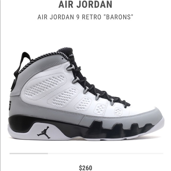 jordan retro 9 barons